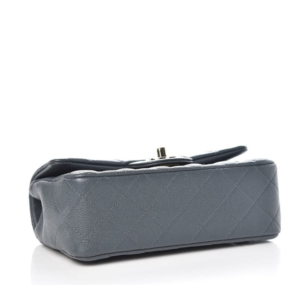 Chanel Caviar Quilted Mini Rectangular Flap Dark Grey 4 of 10