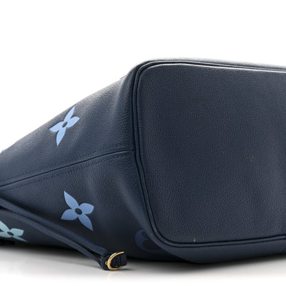 Louis Vuitton Empreinte Monogram Giant Neverfull MM Degrade Bleu 10 of 12