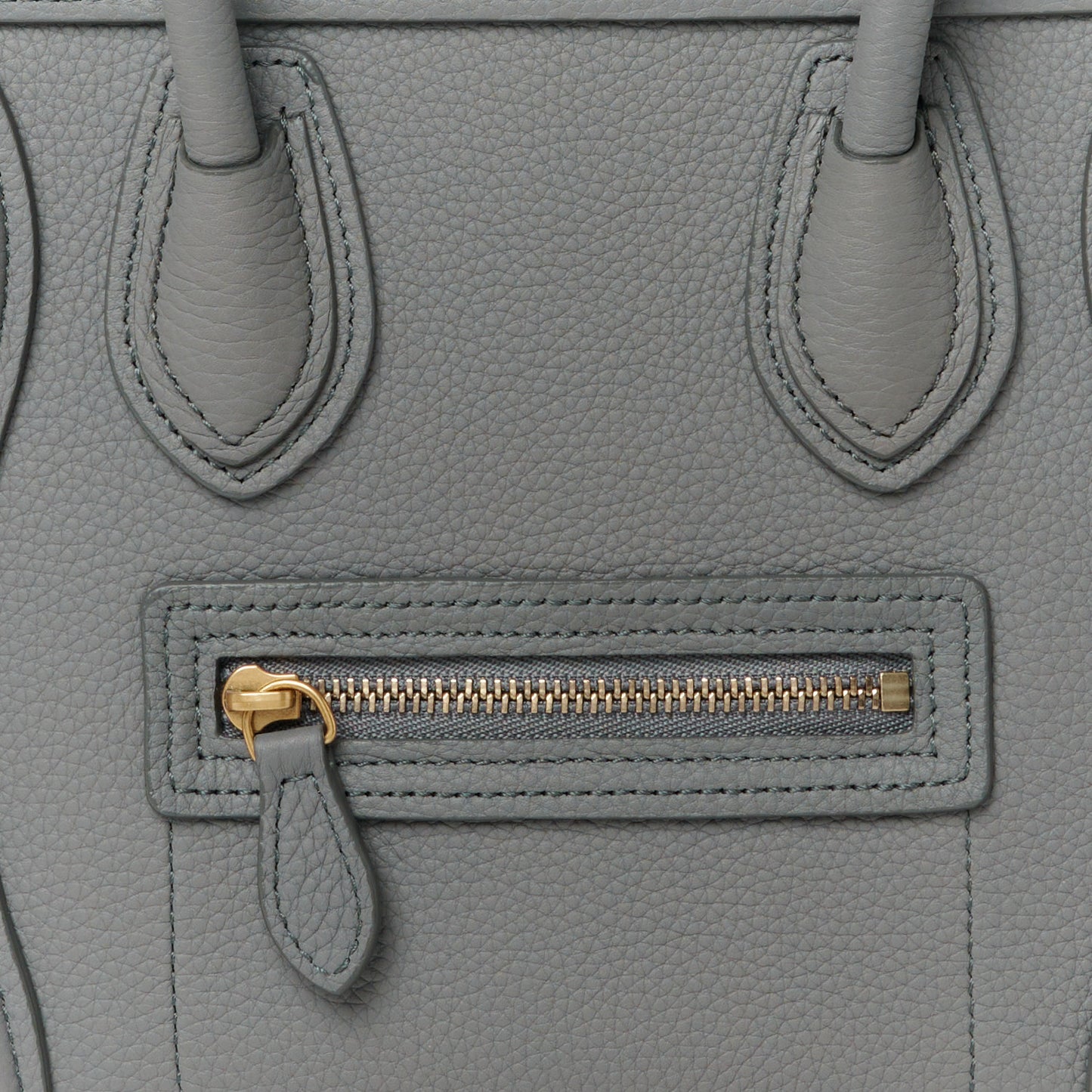 Drummed Calfskin Nano Luggage Kohl