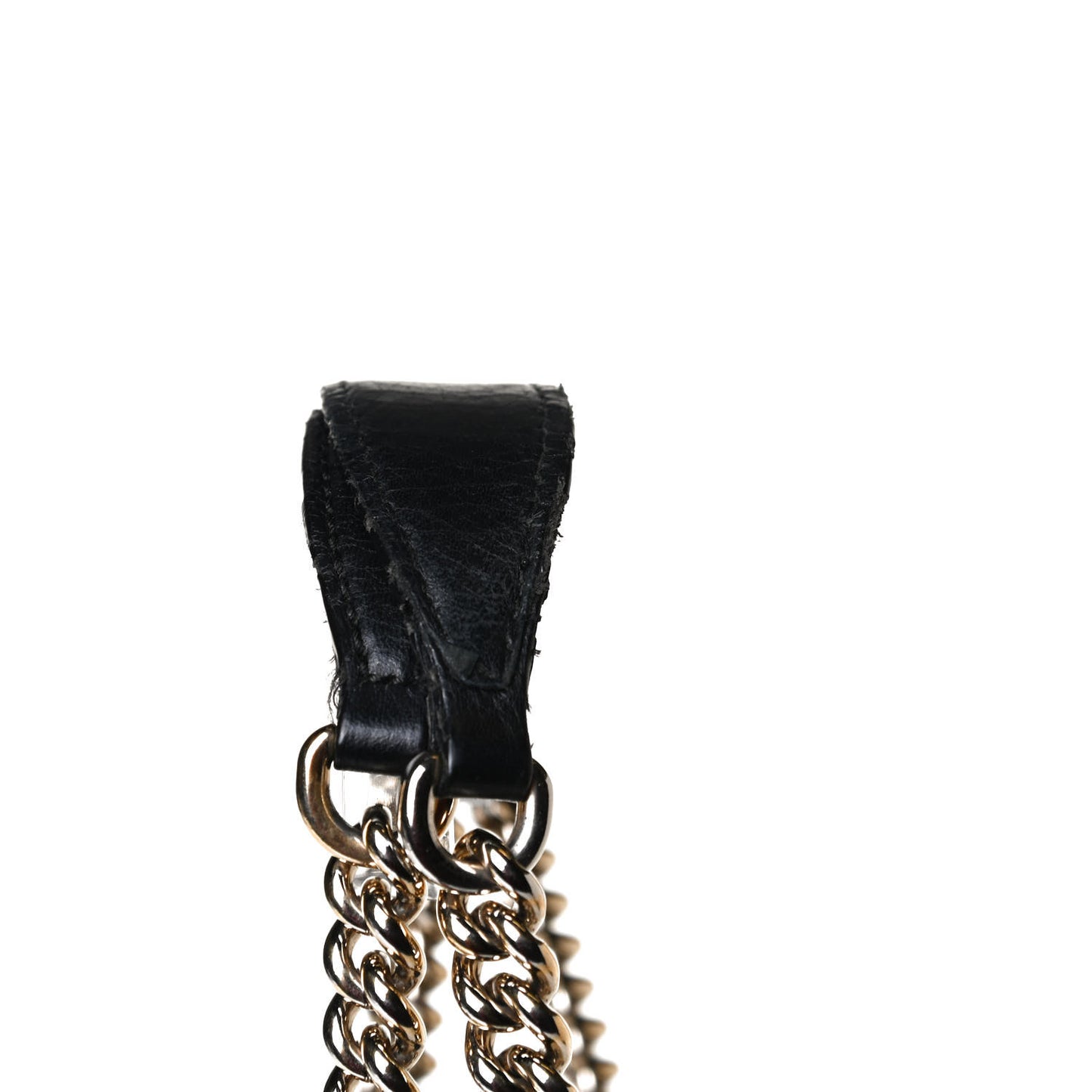 Pebbled Calfskin Medium Soho Chain Shoulder Bag Black