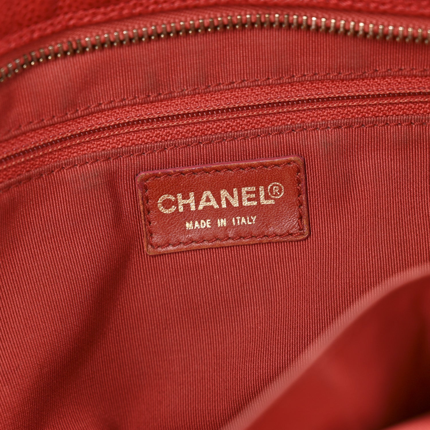 Chanel Caviar Quilted Petit Timeless Shopping Tote PTT Red 6 of 13