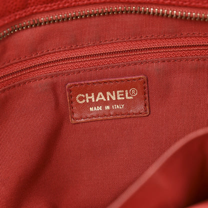 Chanel Caviar Quilted Petit Timeless Shopping Tote PTT Red 6 of 13