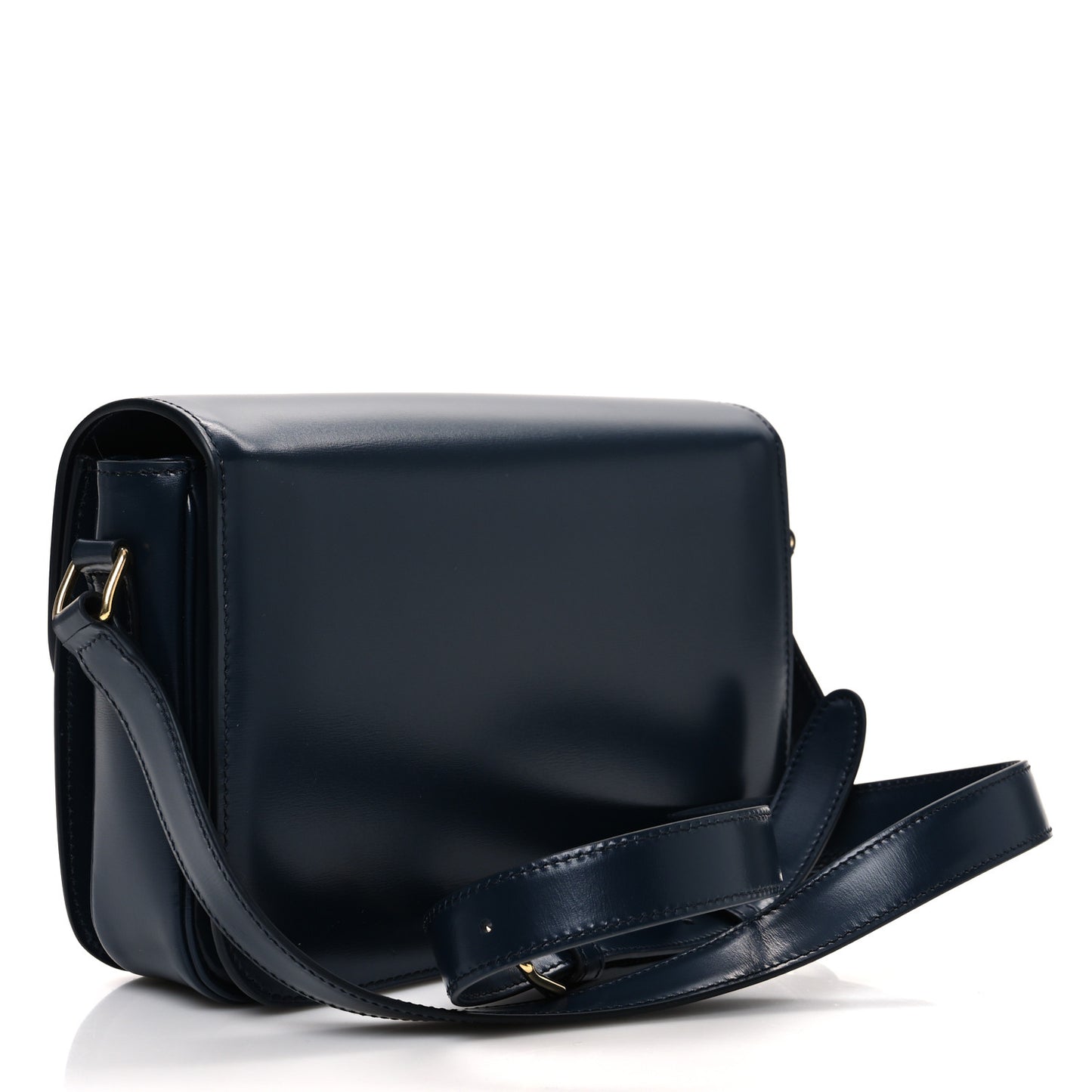 Shiny Calfskin Medium Triomphe Navy Blue