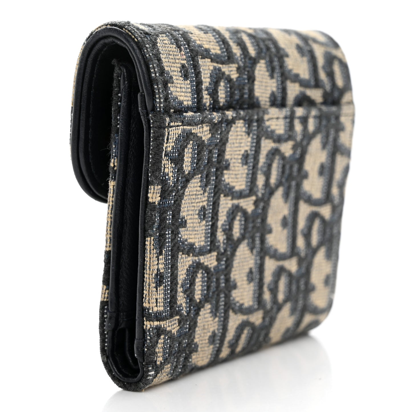 Oblique Saddle Lotus Wallet Blue