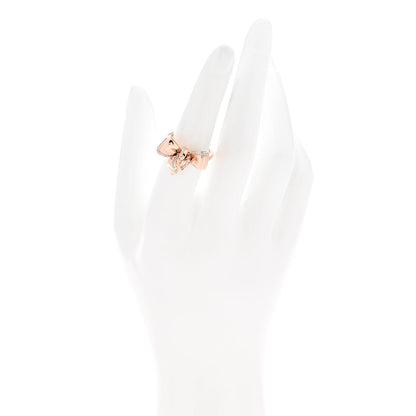 Damiani 18K Rose Gold Diamond Bow Ring 53 6.25 2 of 5