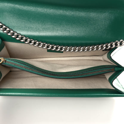 Gucci Azalea Calfskin Enamel Small Dionysus Shoulder Bag New Shamarock Emerald Off White 5 of 9