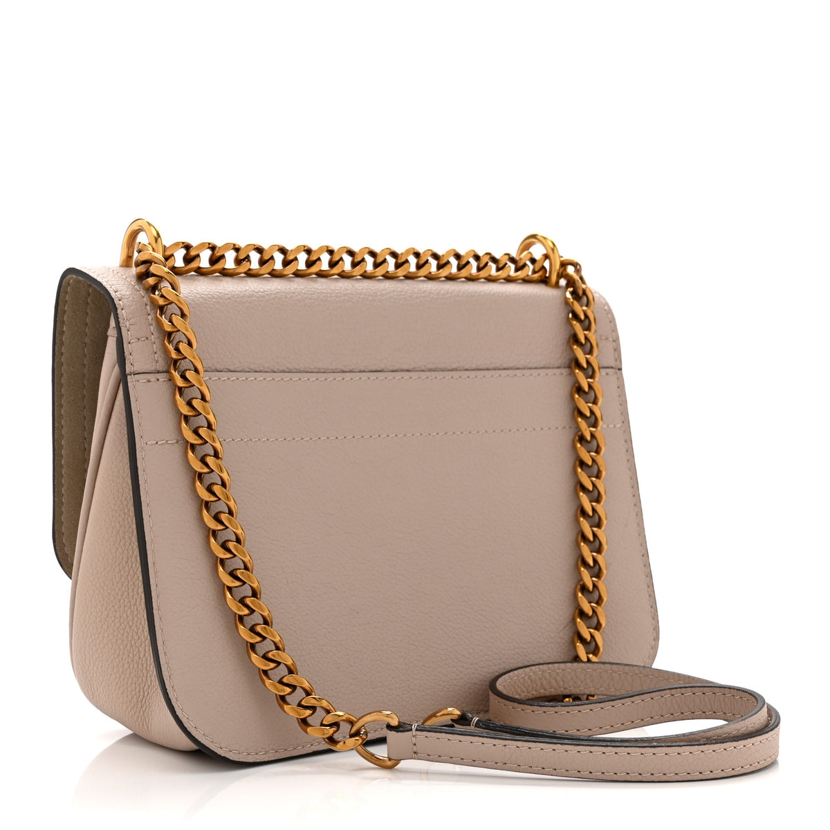 Louis Vuitton Grained Calfskin Lockme Chain Bag Greige 3 of 9