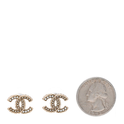 Chanel Pearl CC Earrings Gold 2 of 4