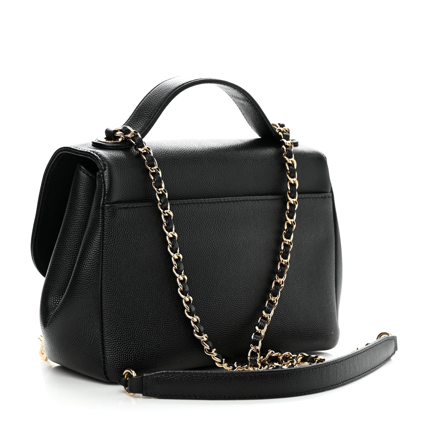 Caviar Quilted Small Business Affinity Flap Black