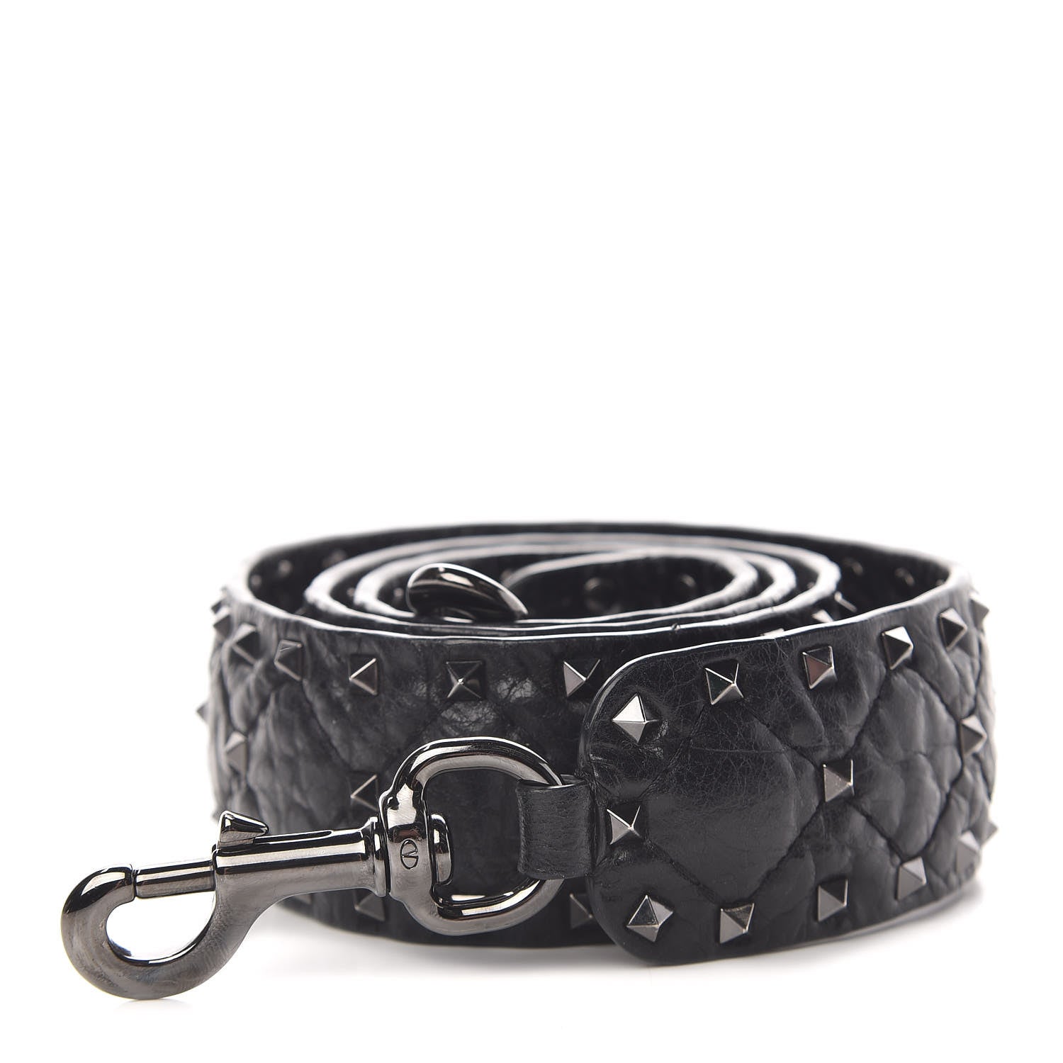 Valentino Garavani Lambskin Rockstud Spike Shoulder Strap Black 1 of 4