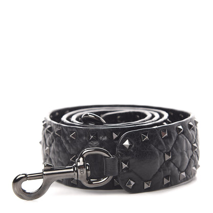 Valentino Garavani Lambskin Rockstud Spike Shoulder Strap Black 1 of 4