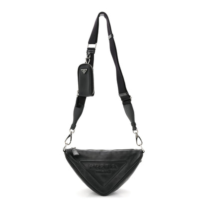 Prada Grace Lux Triangle Shoulder Bag Black 1 of 10