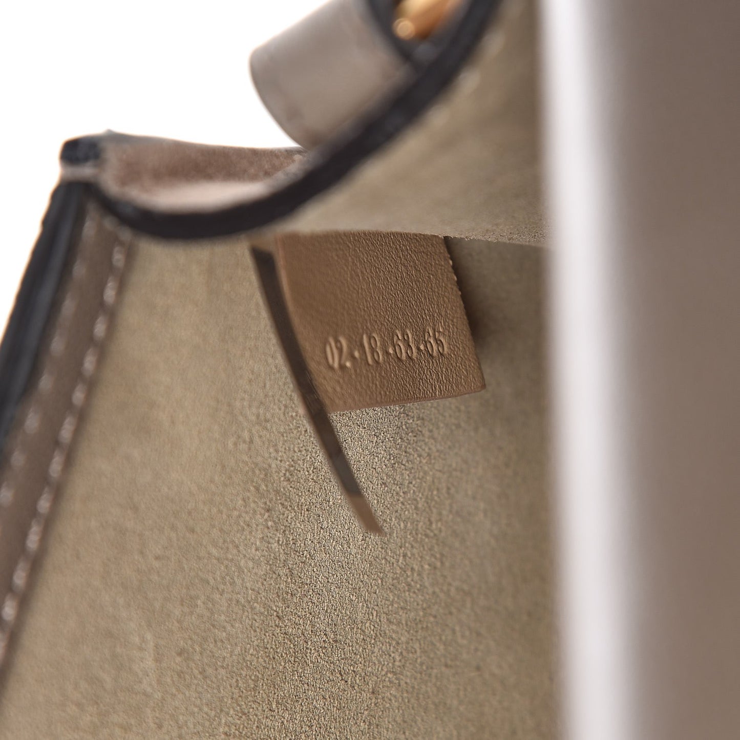 Calfskin Suede Medium Nile Bracelet Bag Motty Grey
