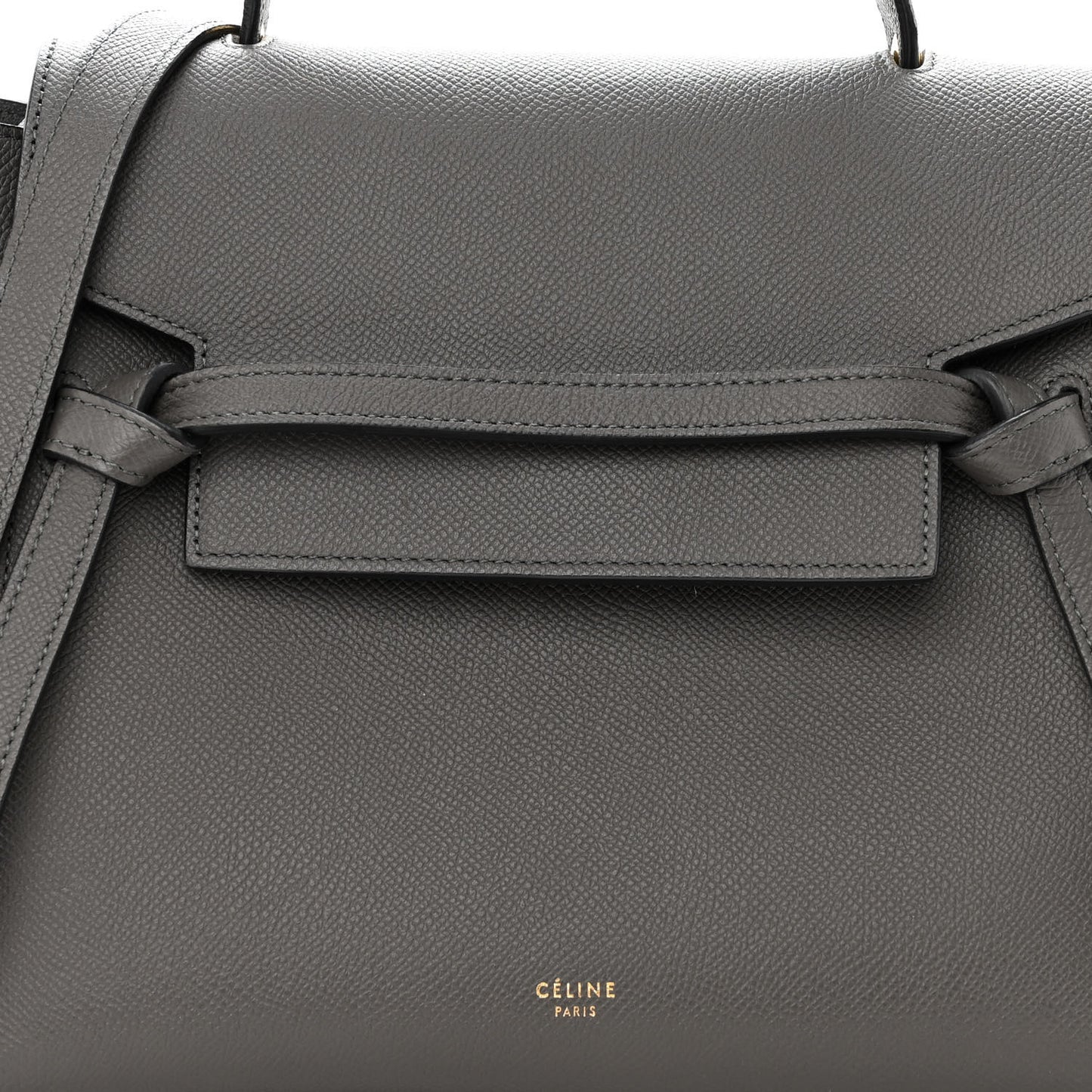 Baby Grained Calfskin Micro Belt Bag Grey