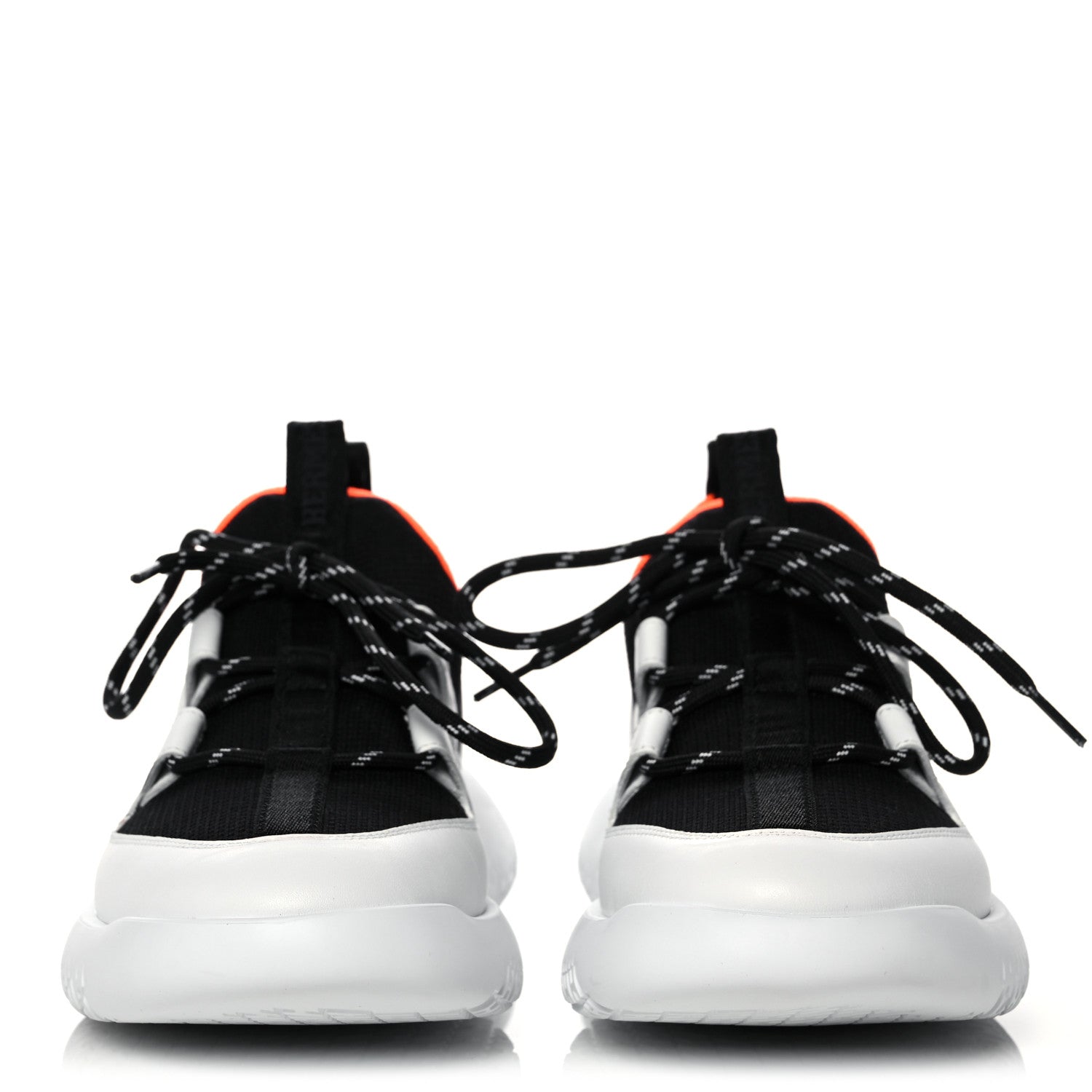 Hermes Technical Canvas Calfskin Womens Duel Sneakers 36 White Black 2 of 10