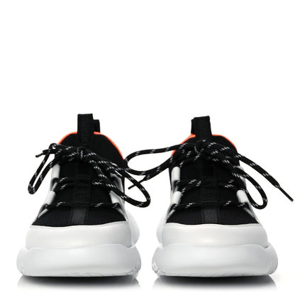 Hermes Technical Canvas Calfskin Womens Duel Sneakers 36 White Black 2 of 10