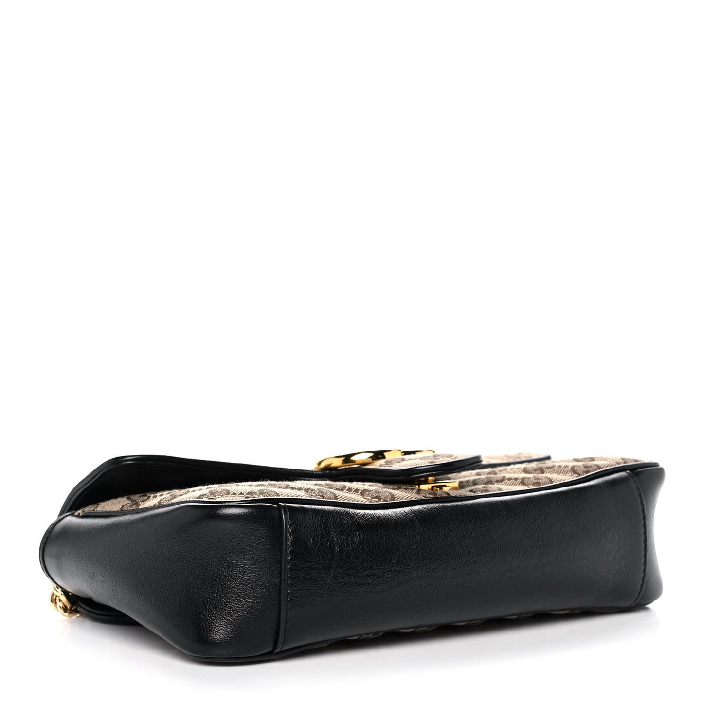 Monogram Matelasse Diagonal Small GG Marmont Shoulder Bag Beige Black