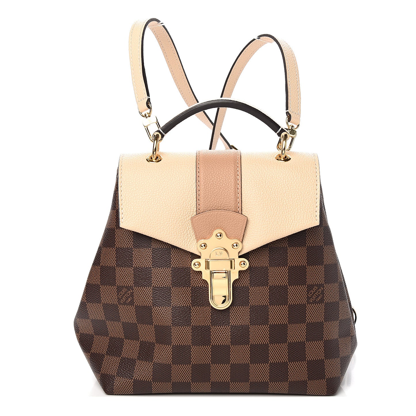Damier Ebene Clapton Backpack Creme