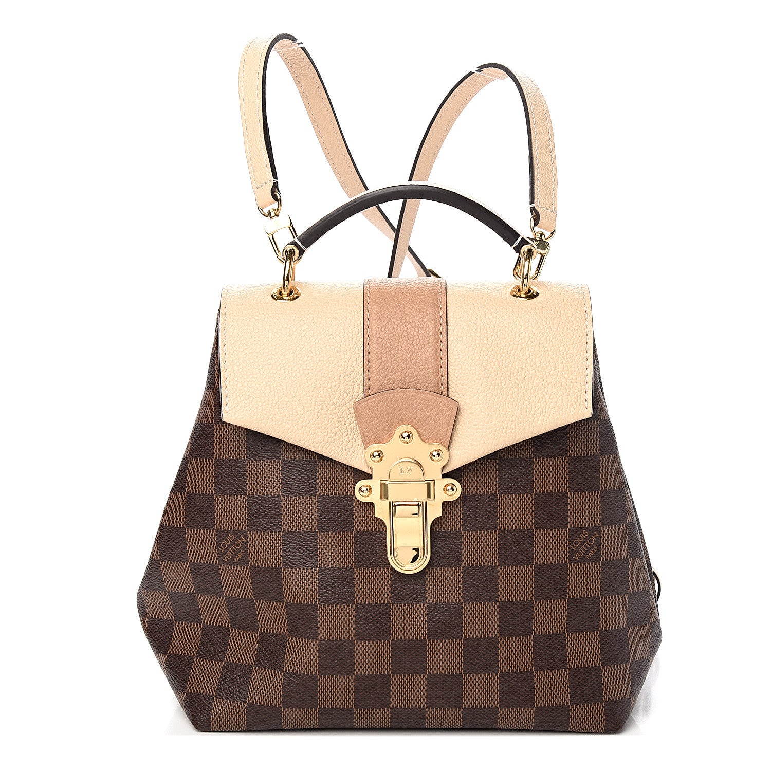Louis Vuitton Damier Ebene Clapton Backpack Creme 1 of 8