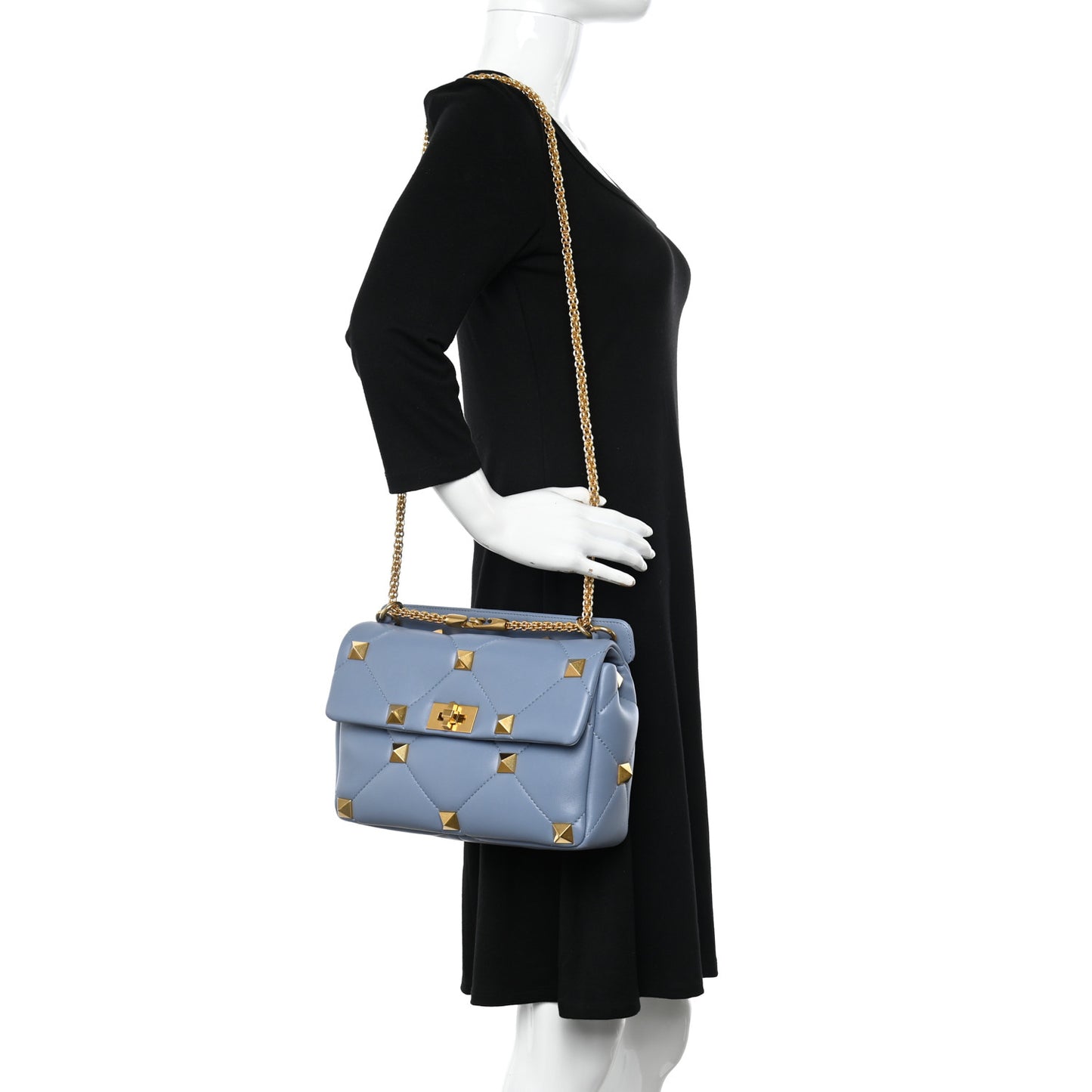 Nappa Medium Roman Stud Shoulder Bag Niagara