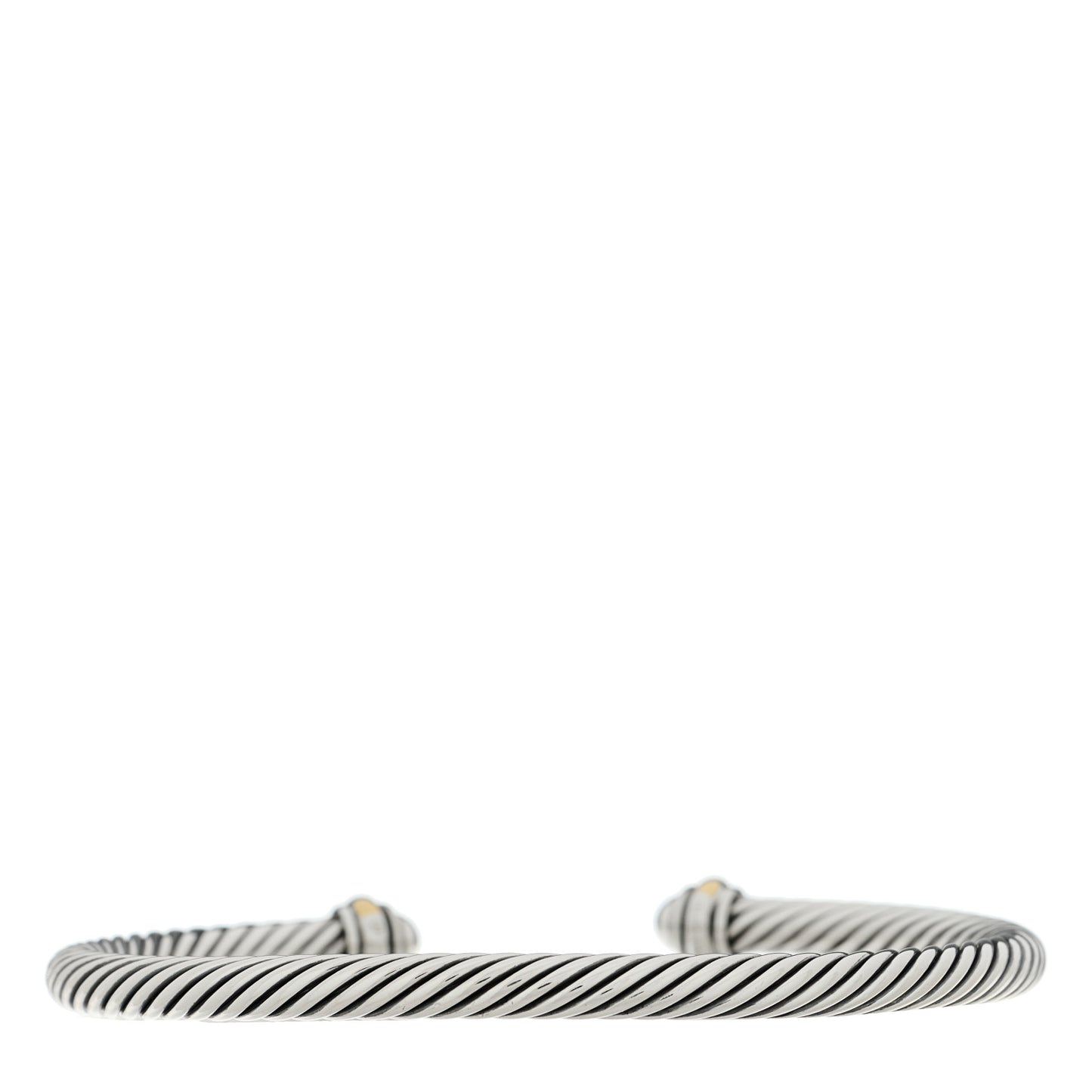 Sterling Silver 18K Yellow Gold 4mm Cable Classics Bracelet