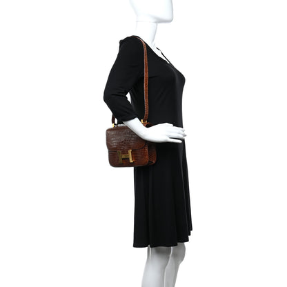 Hermes Shiny Porosus Crocodile Constance 23 Miel 2 of 11