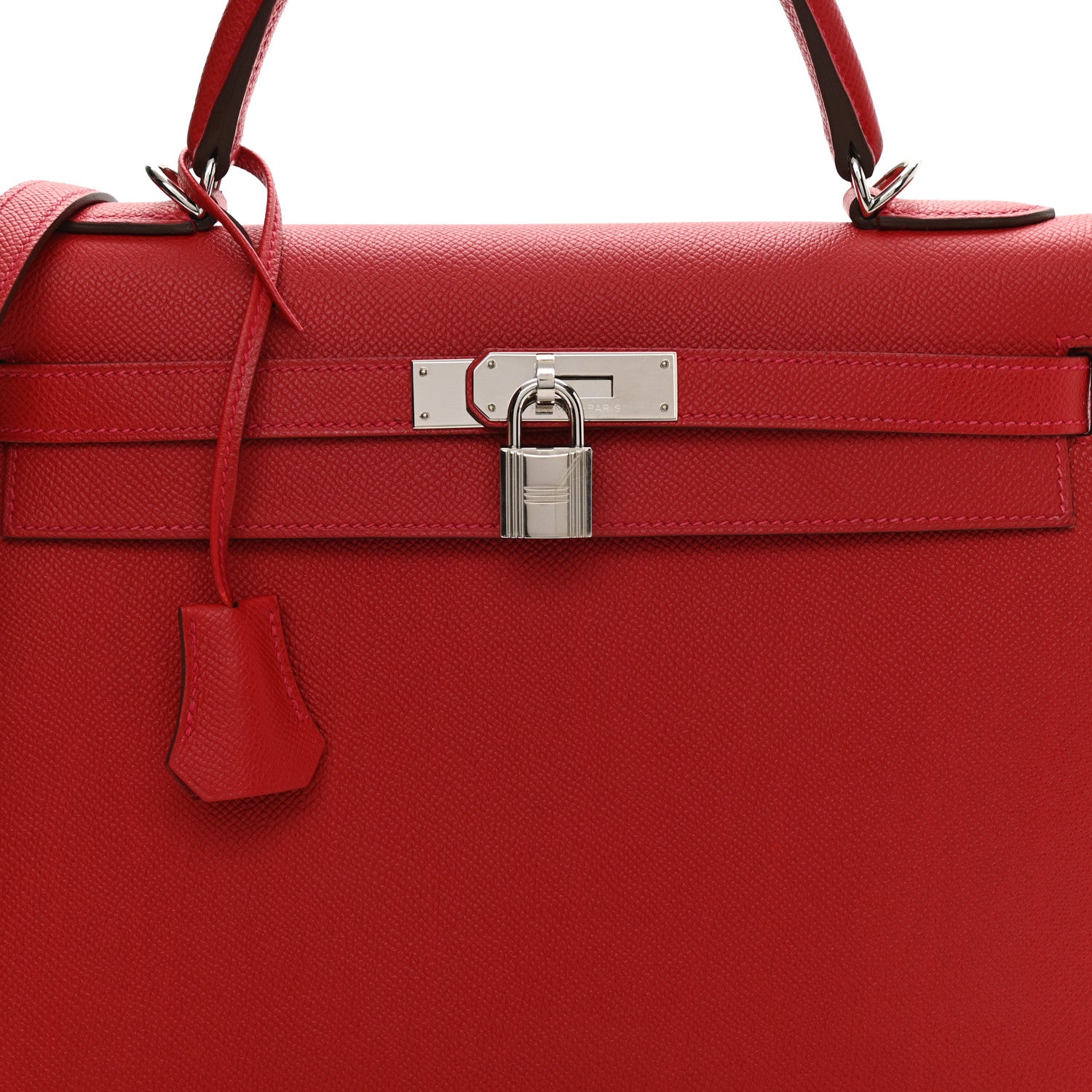 Hermes Epsom Kelly Sellier 32 Rouge Casaque 8 of 11