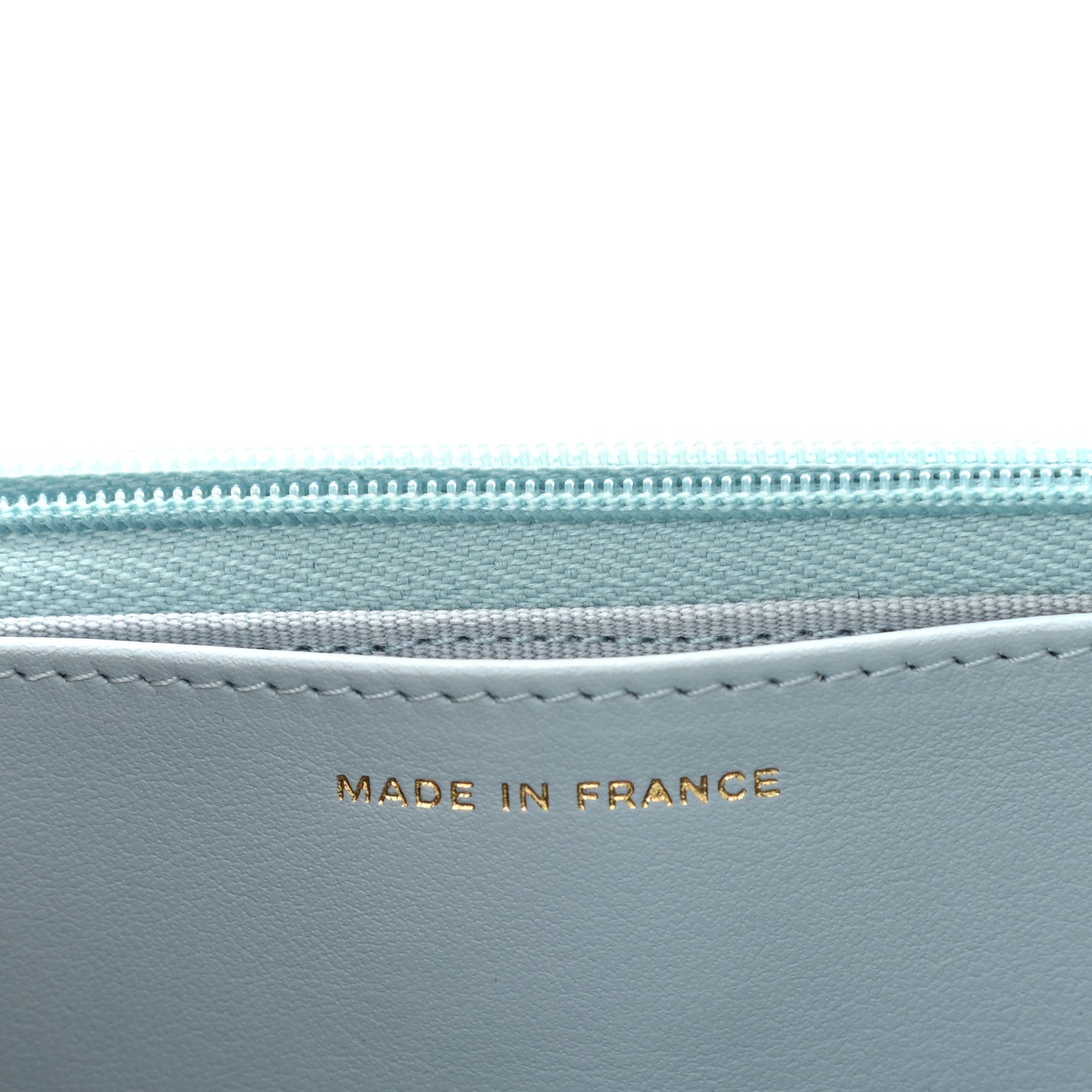 Chanel Caviar Quilted Wallet On Chain WOC Light Blue 7 of 12