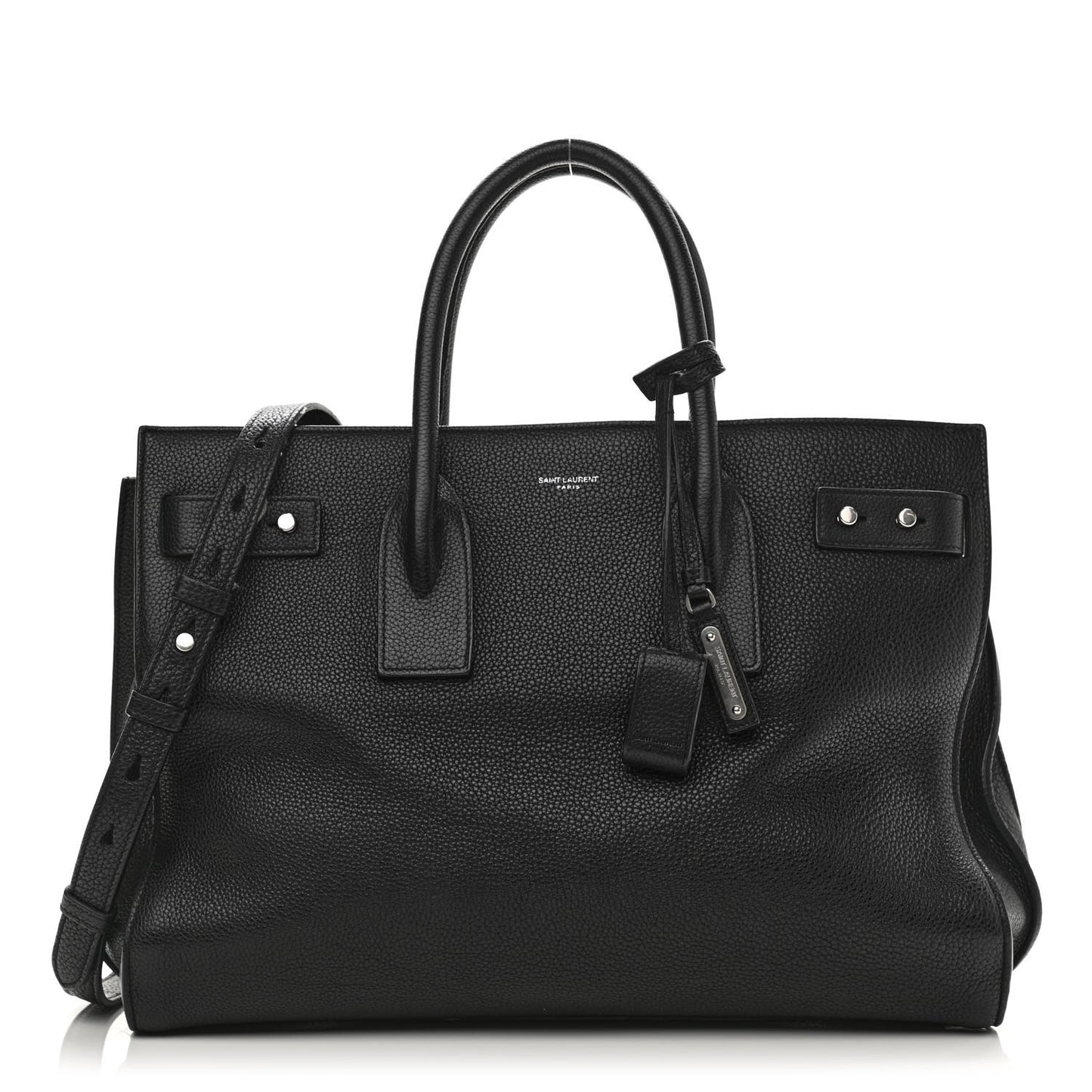 Grained Calfskin Medium Souple Sac De Jour Black
