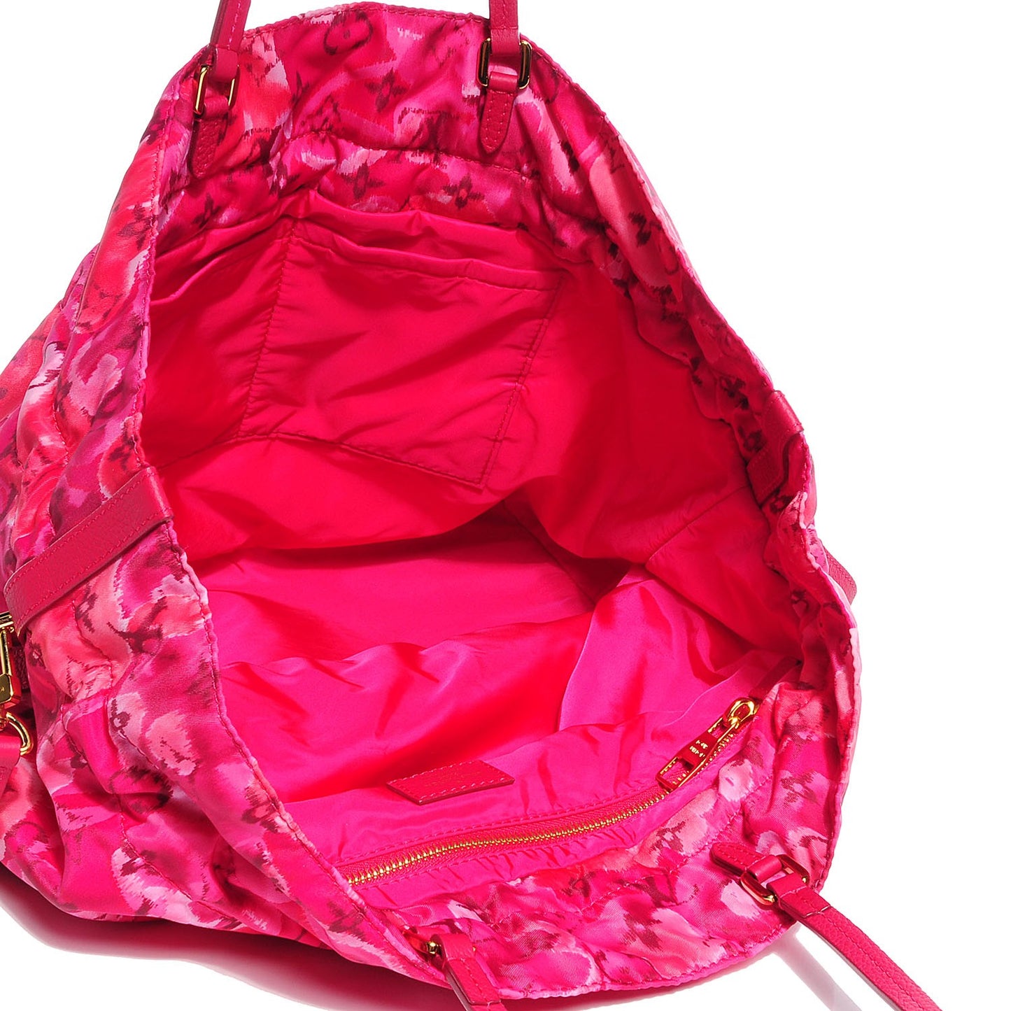 Nylon Monogram Ikat Noefull MM Rose Indien