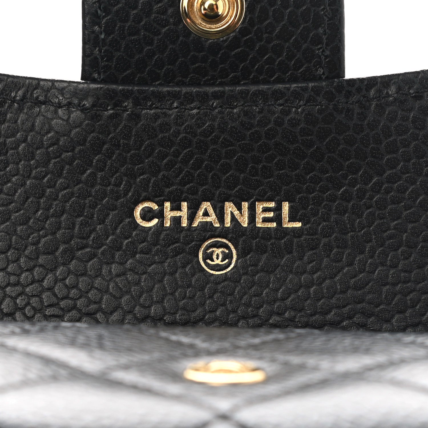 Chanel Caviar Quilted Flap Card Holder Wallet Black 6 of 9