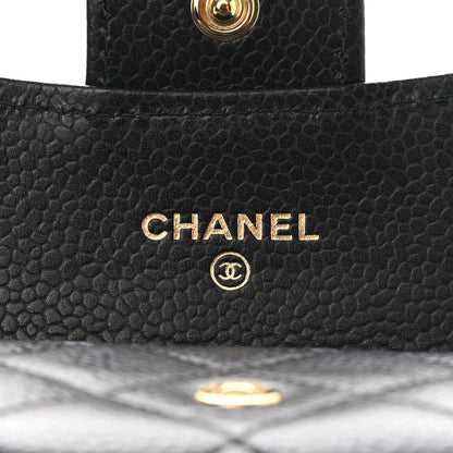 Chanel Caviar Quilted Flap Card Holder Wallet Black 6 of 9