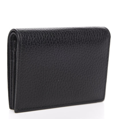 Gucci Pebbled Calfskin GG Marmont Card Case Black 3 of 7