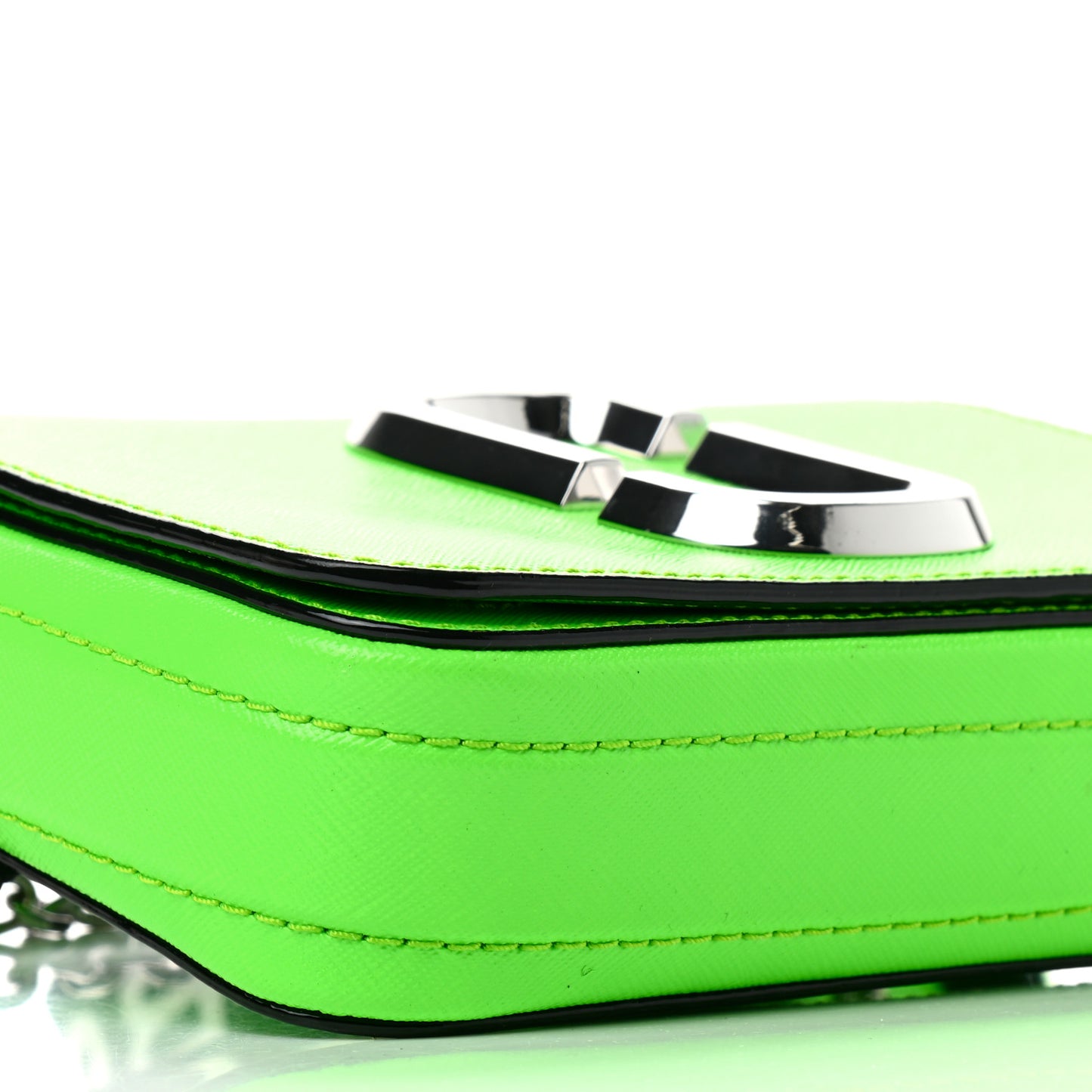 Saffiano Hip Shot Belt Bag Bright Green