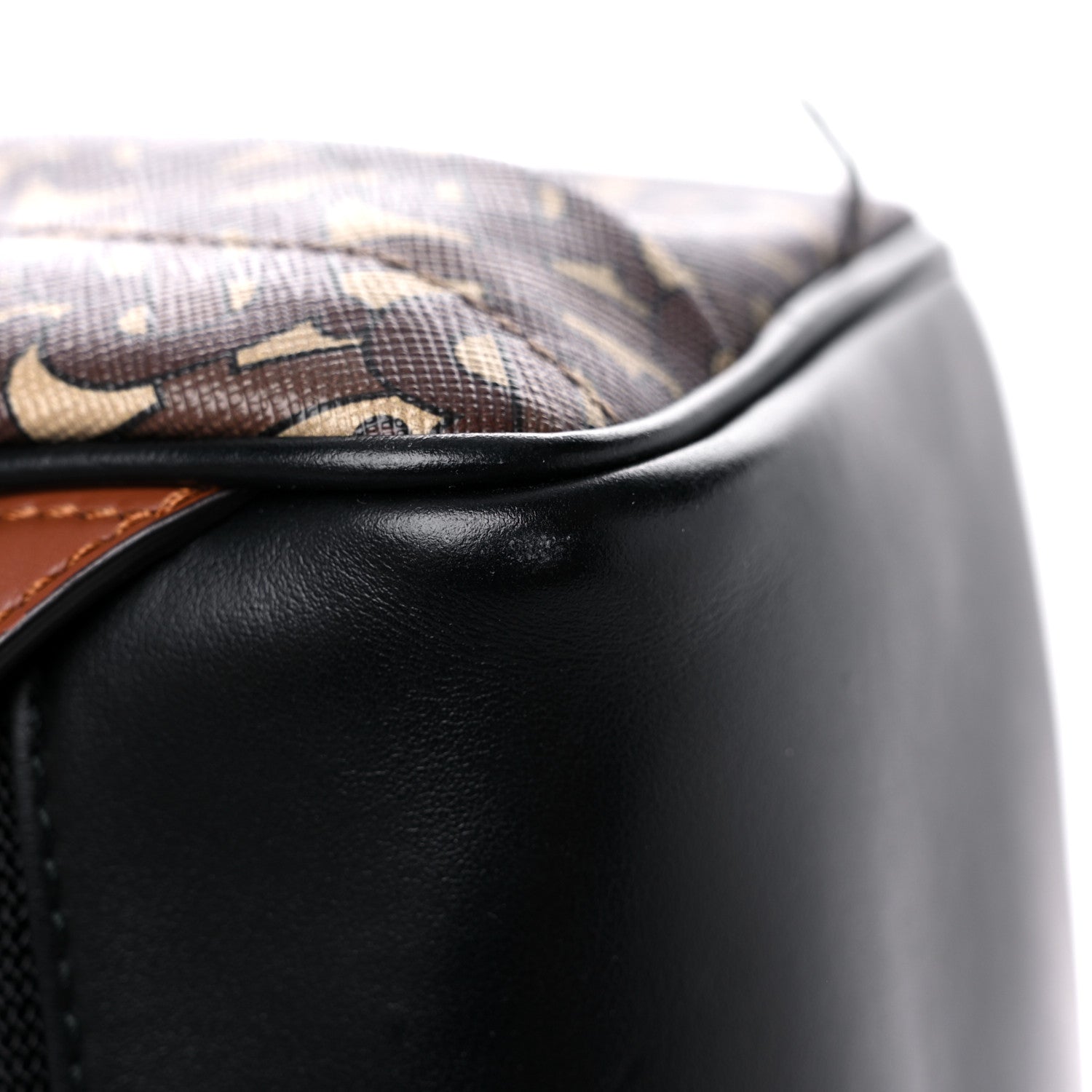 Burberry E-Canvas Monogram Stripe Backpack Bridle Brown 12 of 13