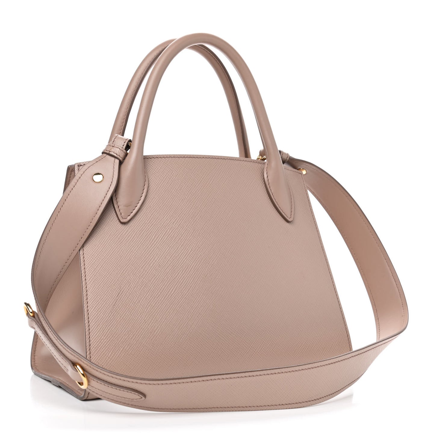 Saffiano Cuir Calfskin Small Monochrome Top Handle Tote Cipria
