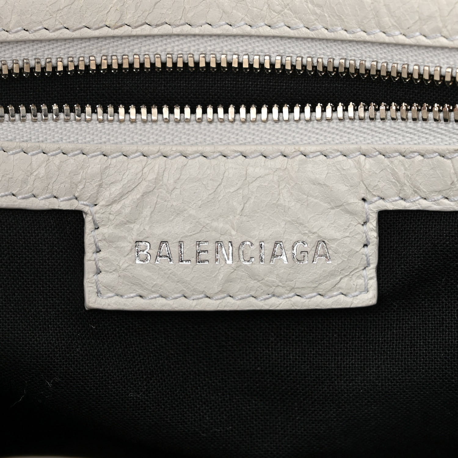 Balenciaga Agneau Arena Small Le Cagole Bucket Bag Optic White 7 of 9