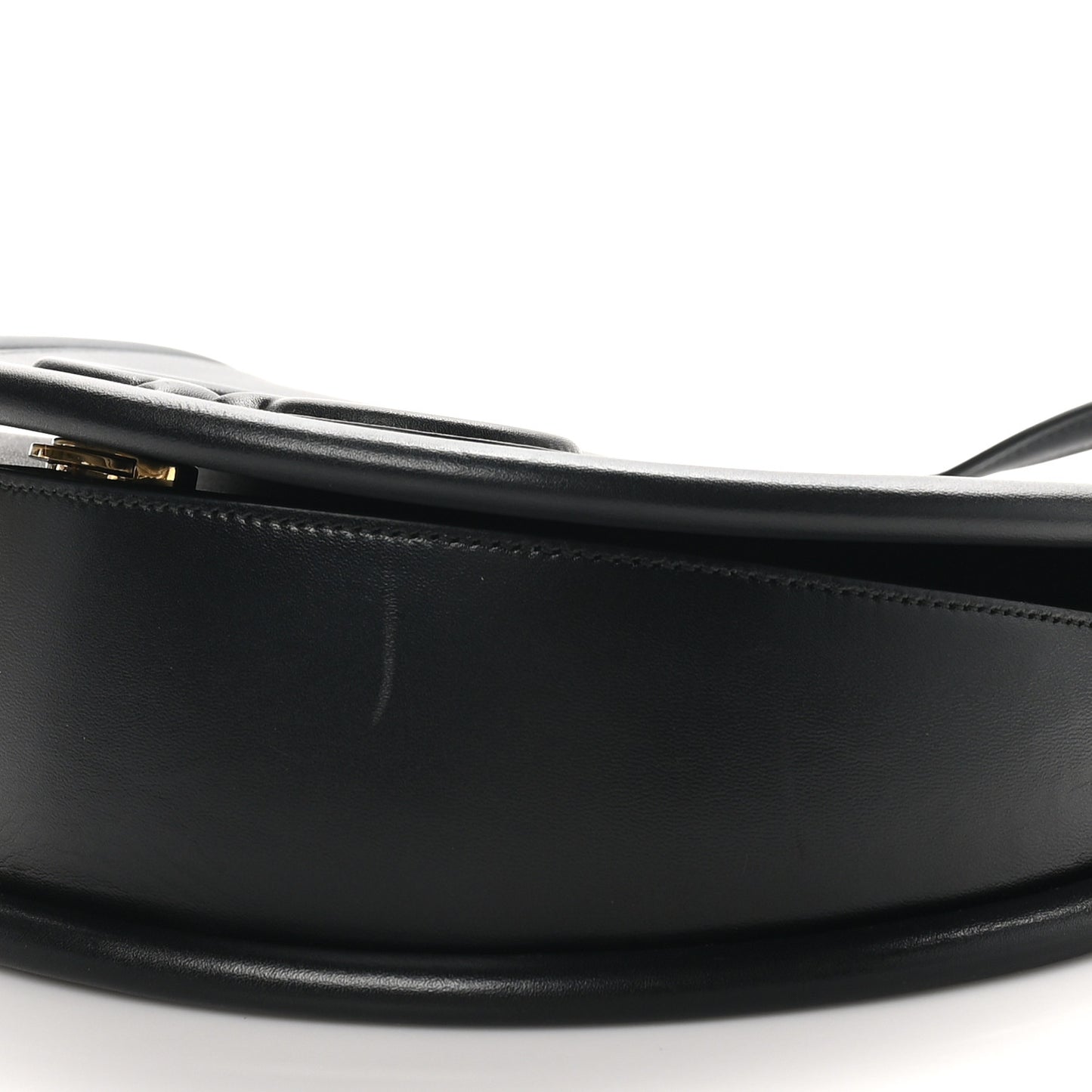 Calfskin Aura Shoulder Bag Black