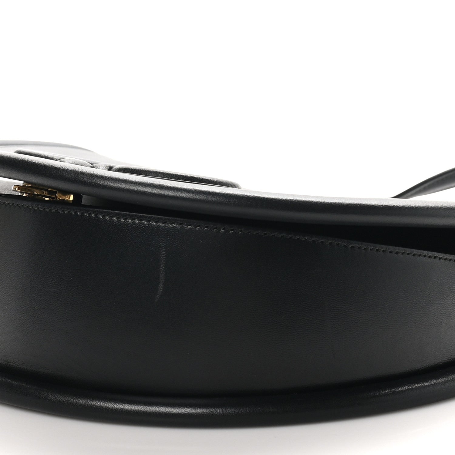 Salvatore Ferragamo Calfskin Aura Shoulder Bag Black 9 of 10