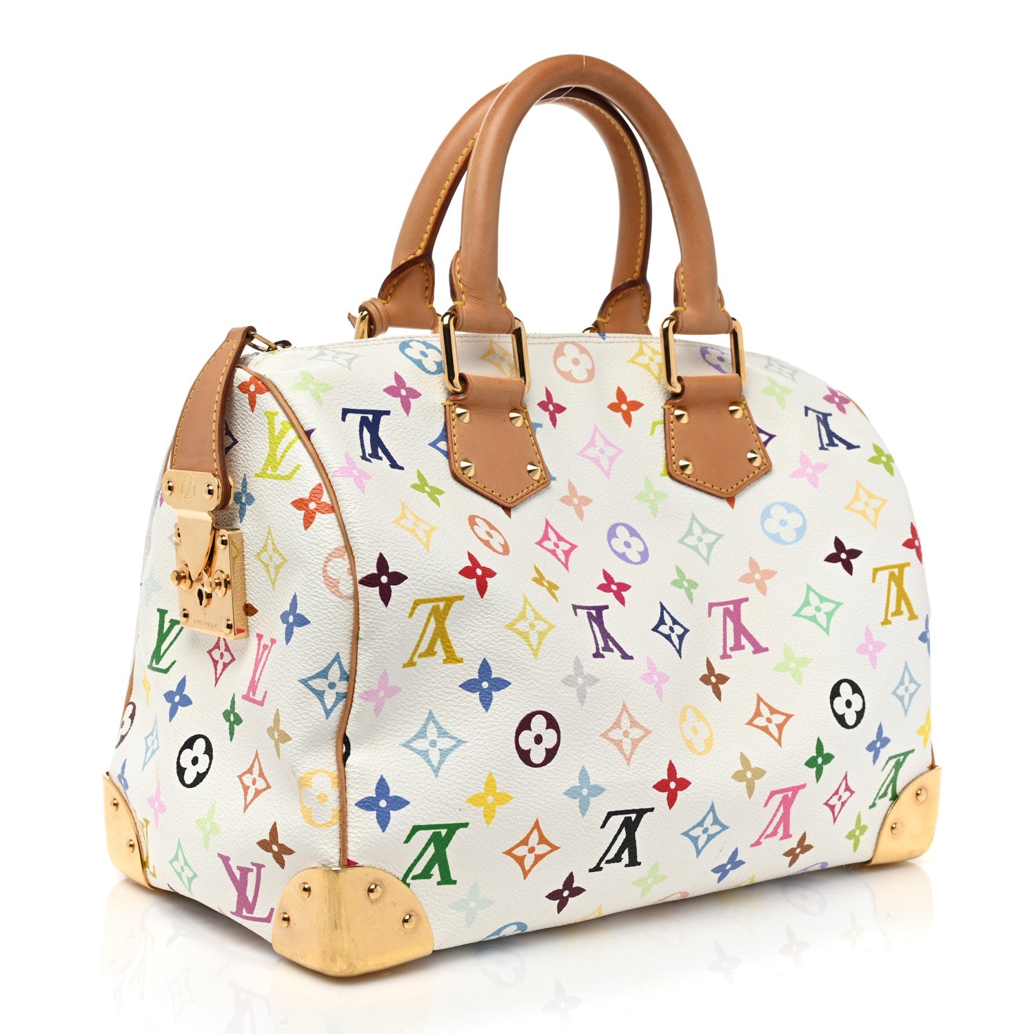 Louis Vuitton Monogram Multicolor Speedy 30 White 3 of 14