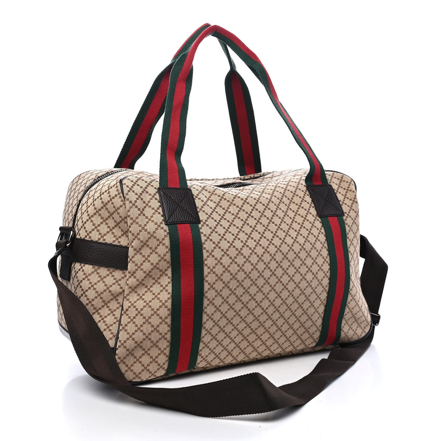 Diamante Large Web Carry On Duffle Bag Brown