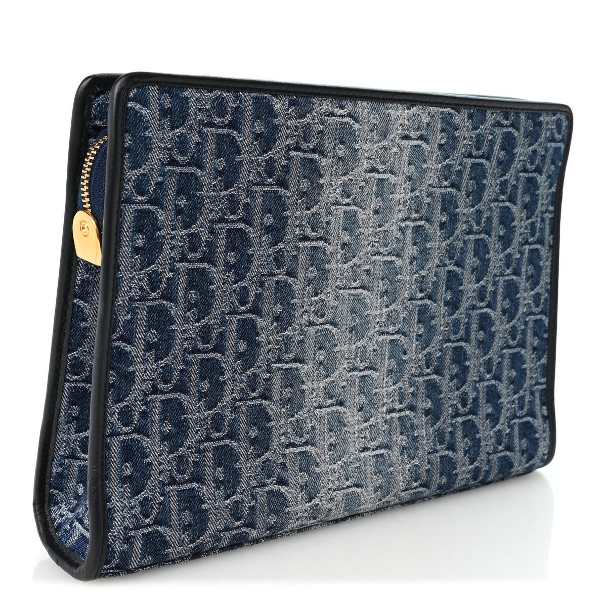 Denim Jacquard Oblique 30 Montaigne Dea Pouch  Blue