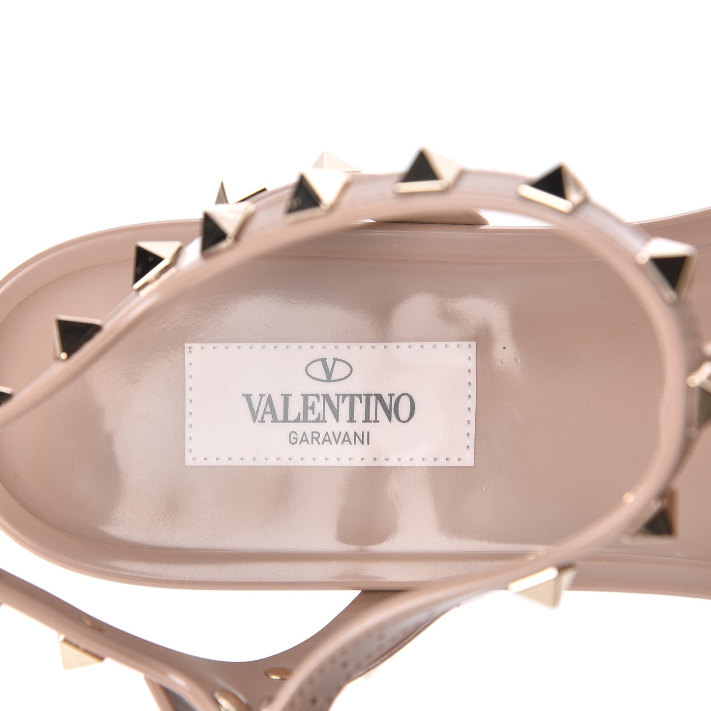 PVC Jelly Rockstud Caged Sandals 41 Poudre