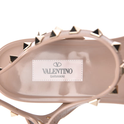 Valentino Garavani PVC Jelly Rockstud Caged Sandals 41 Poudre 10 of 11