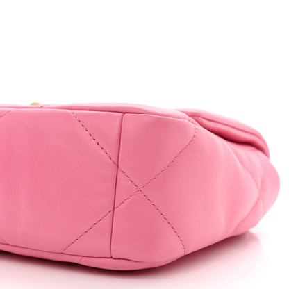 Chanel Lambskin Quilted Medium Chanel 19 Flap Pink 10 of 11