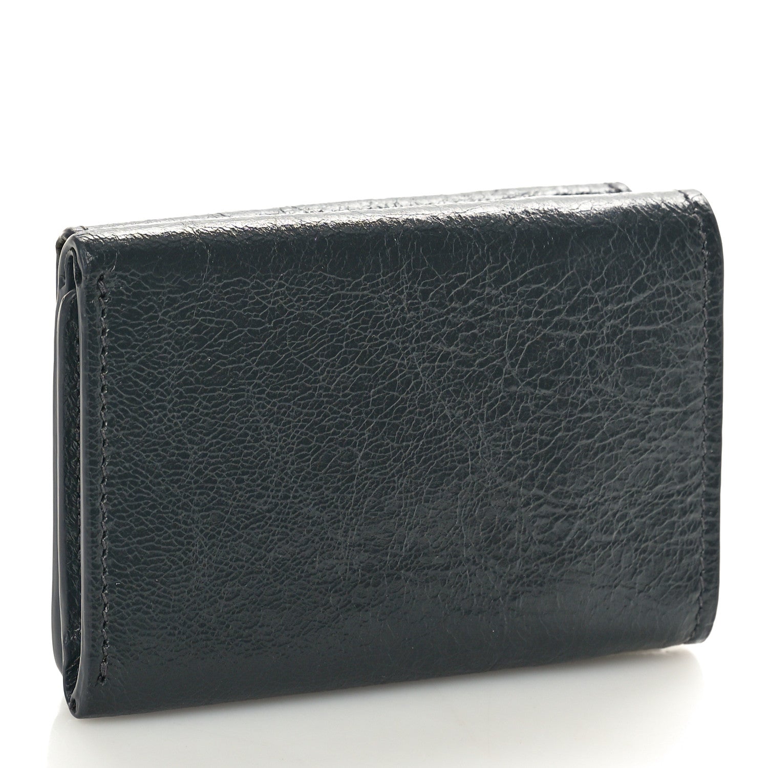 Balenciaga Agneau Arena Classic Gold Hardware Mini Wallet Gris Fossile 3 of 10