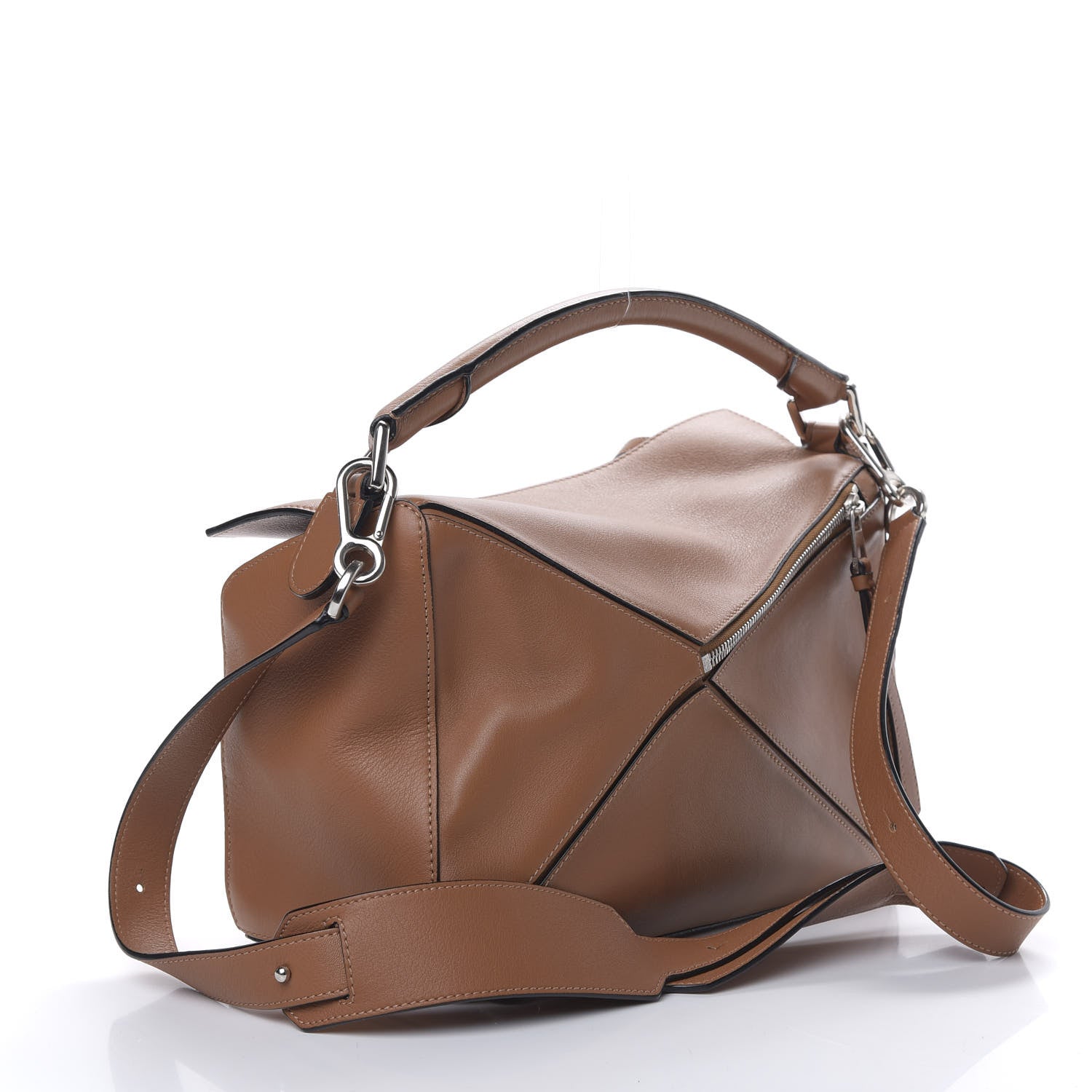 Loewe Calfskin Medium Puzzle Bag Brown 579448 – FASHIONPHILE