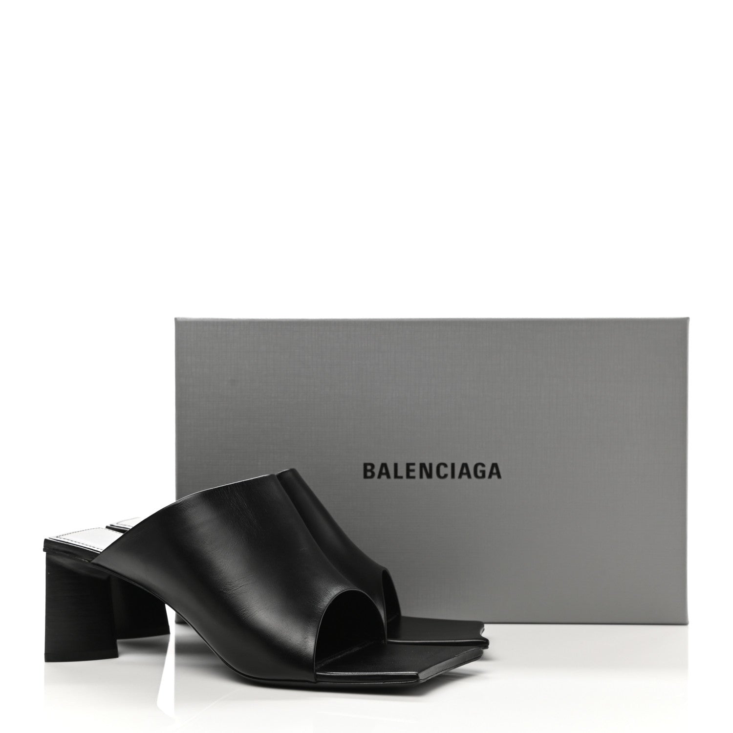 Balenciaga Smooth Calfskin Moon 60mm Sandals 38 Black 9 of 9