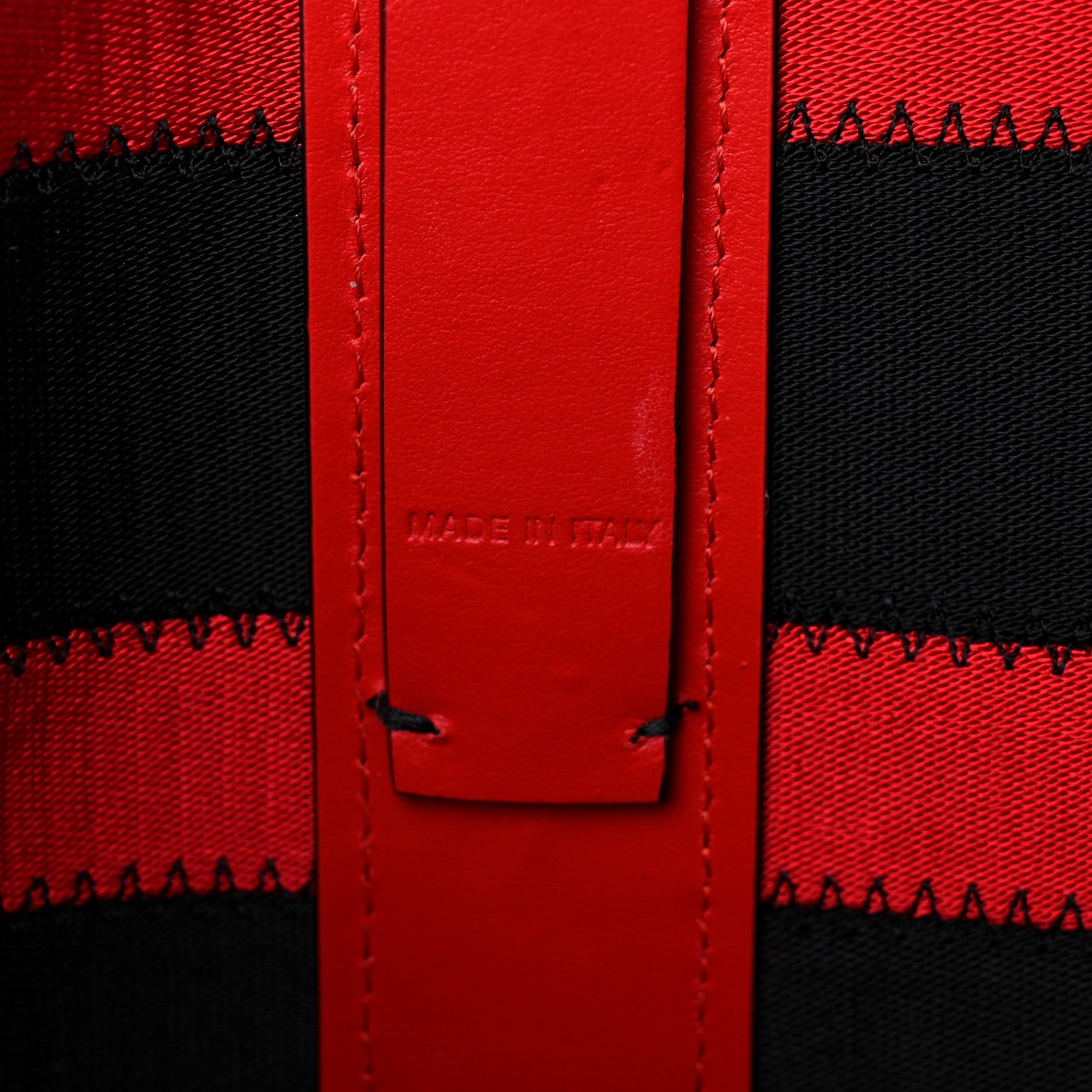 Christian Louboutin Canvas Spikes East West Cabata Tote Red Black 9 of 15