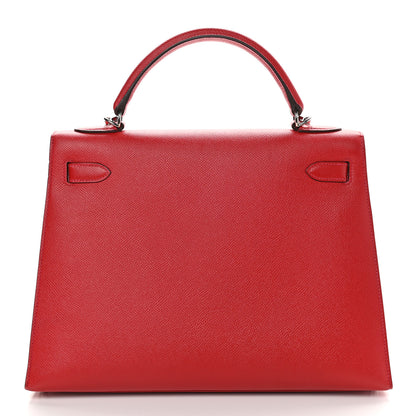 Hermes Epsom Kelly Sellier 32 Rouge Casaque 3 of 29